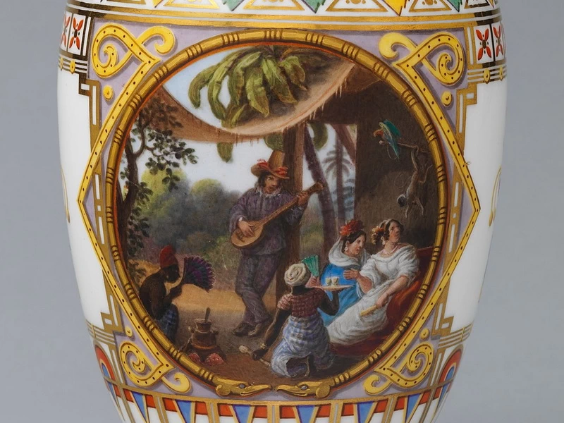 1783-Jean-Charles Develly - Brocca per il latte con scena in esterno